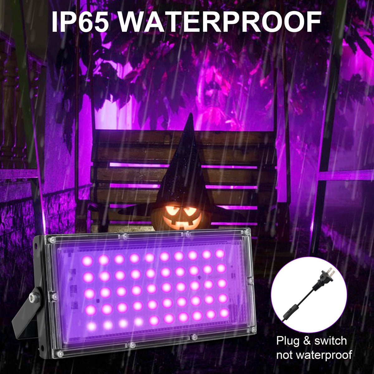50W LED Black Lights for Glow Party IP65 Waterproof UV - Waygor Official Imagery - 5