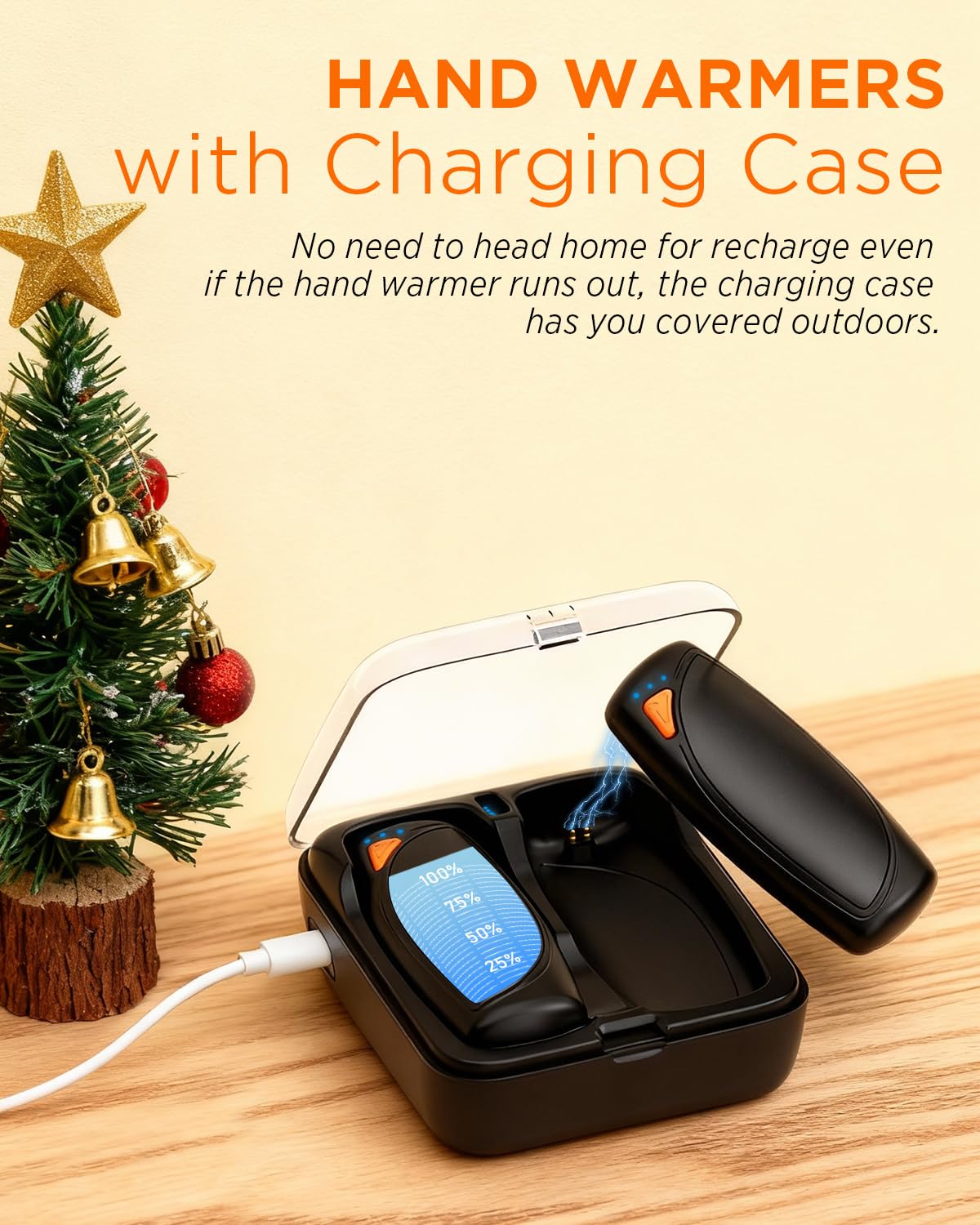 Hand Warmers Rechargeable with Charge Case 2 Packs 14 000mAh - vimwing Official Imagery - 3