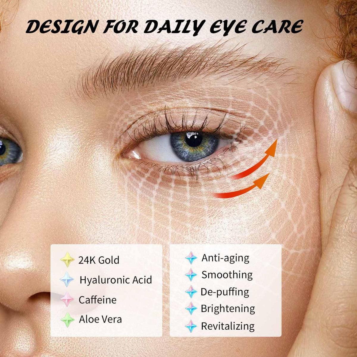 Maskiss Under Eye Patches 24K Gold Caffeine Hyaluronic Acid - Maskiss Official Imagery - 4