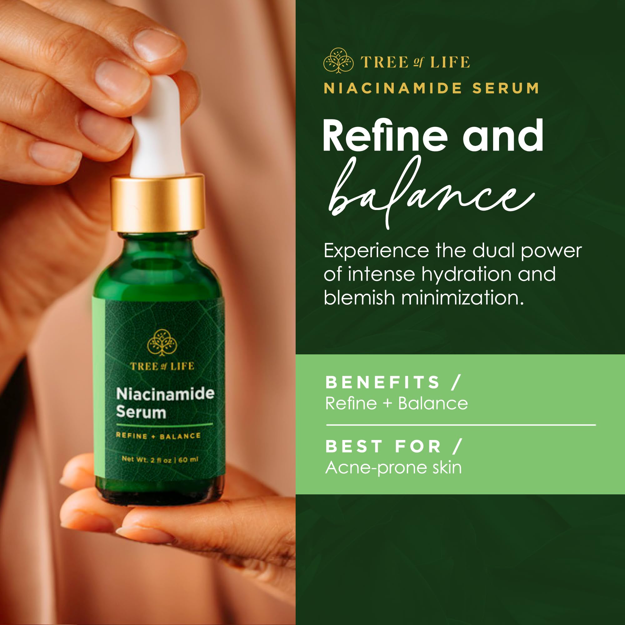 Tree of Life Face Serum Skin Care Set, Vit C, Niacinamide & Peptides Serum - Tree of Life Official Product View 5