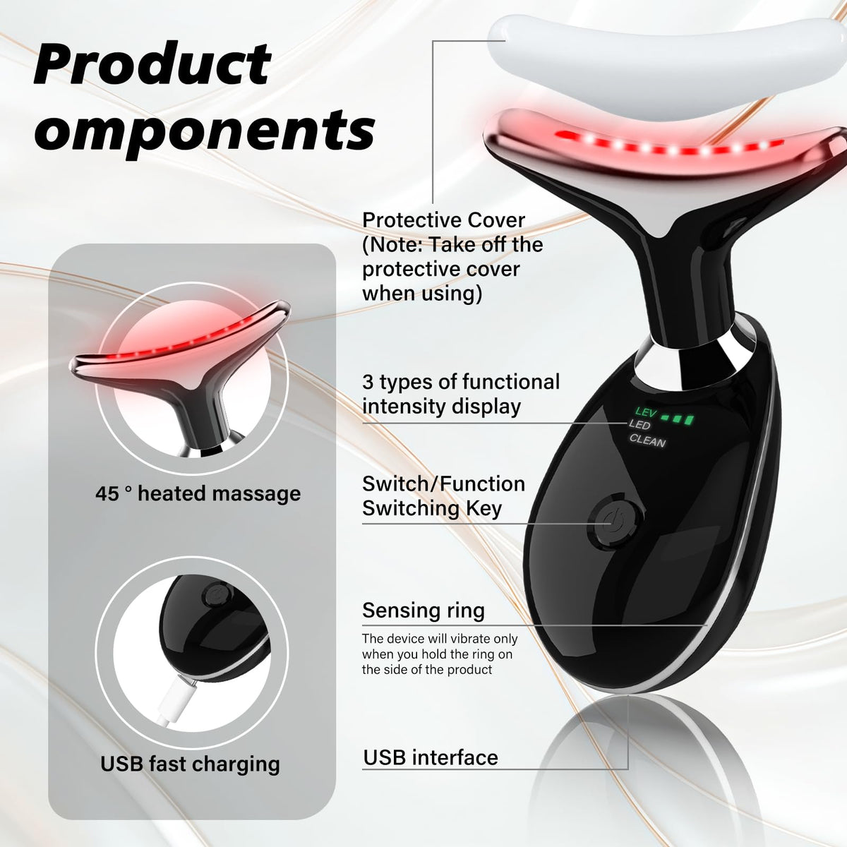 Suenohyu Facial Massager Portable Face Neck Massager Wand - Suenohyu Official Imagery - 6