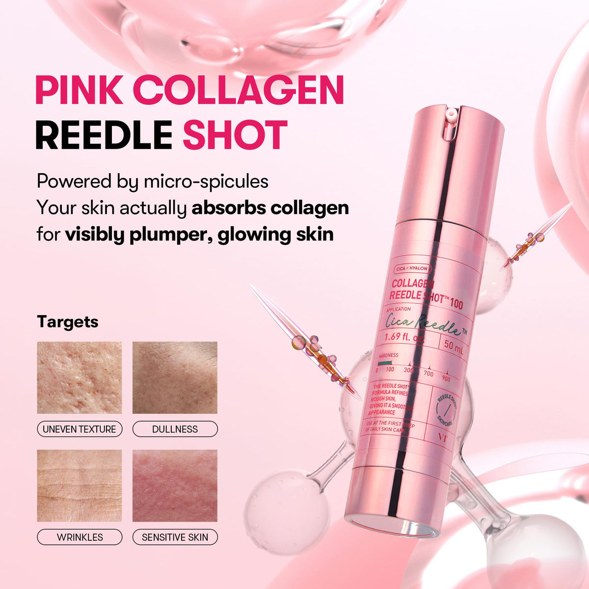 VT COSMETICS Collagen Reedle Shot 100 Serum 1 69 fl oz - VT COSMETICS Official Imagery - 3