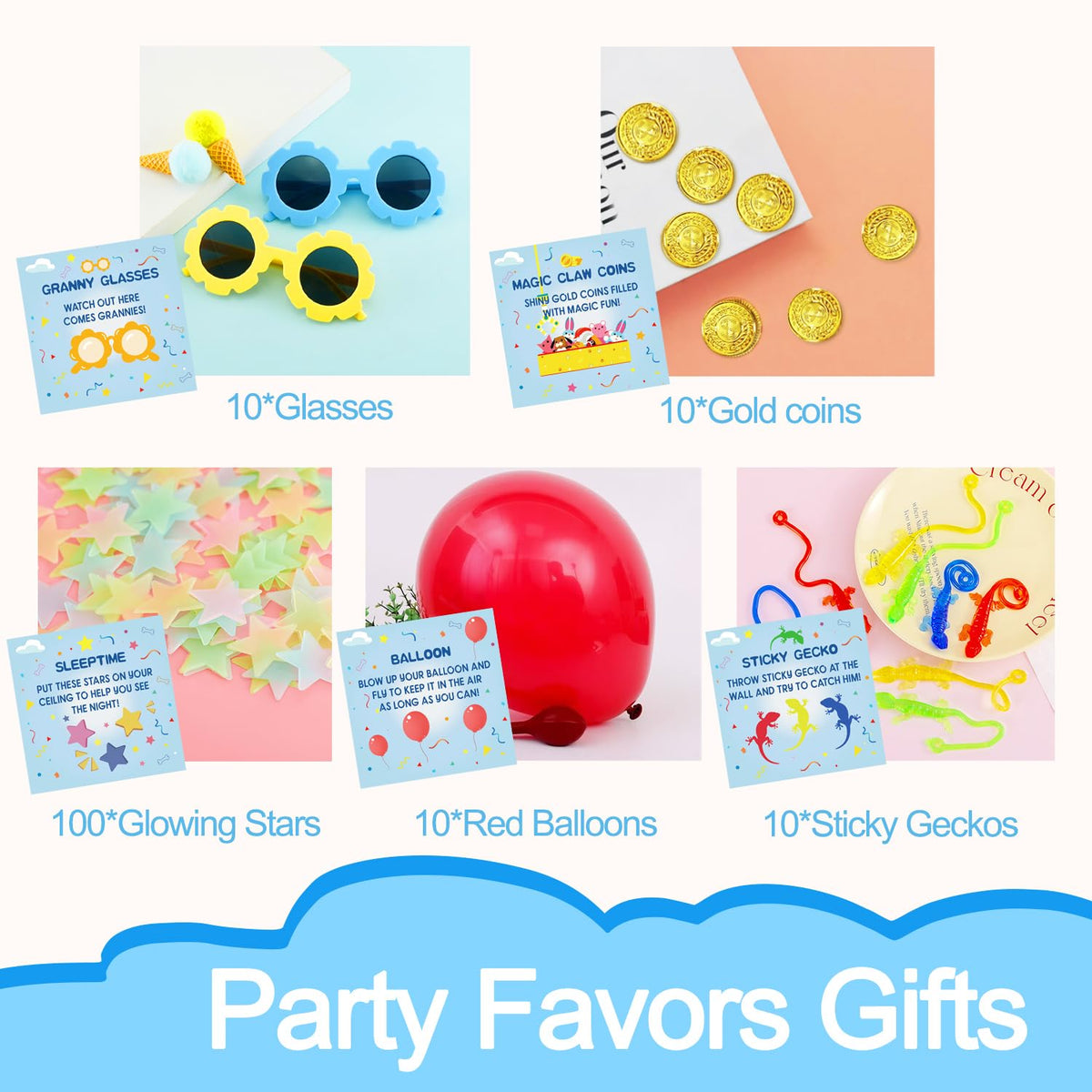 160Pcs Birthday Theme Party Favors Gift Supplies Glasses - WPAZH Official Imagery - 5