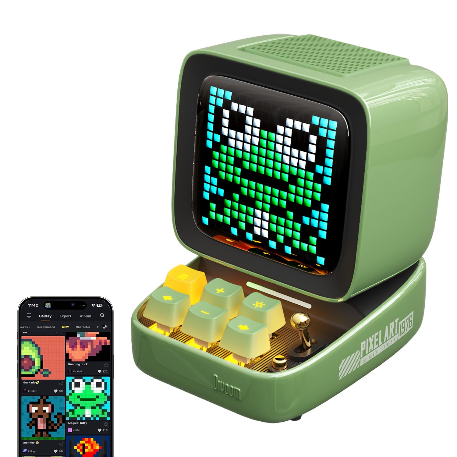 Divoom Ditoo Pro Retro Pixel Art Game Bluetooth Speaker with 16X16 LED App Contr - Divoom Official Product View 1