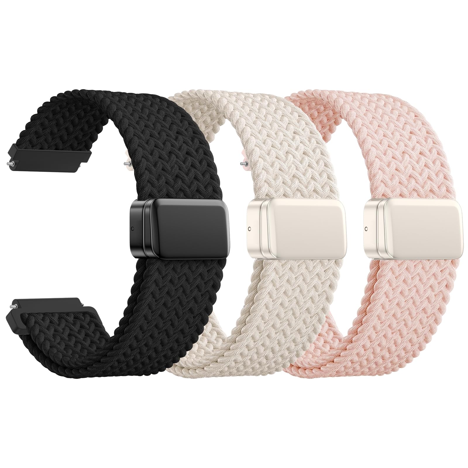 JNN Quick Release Watch Band - Magnetic 18mm 20mm 22mm Braided - Product Imagery