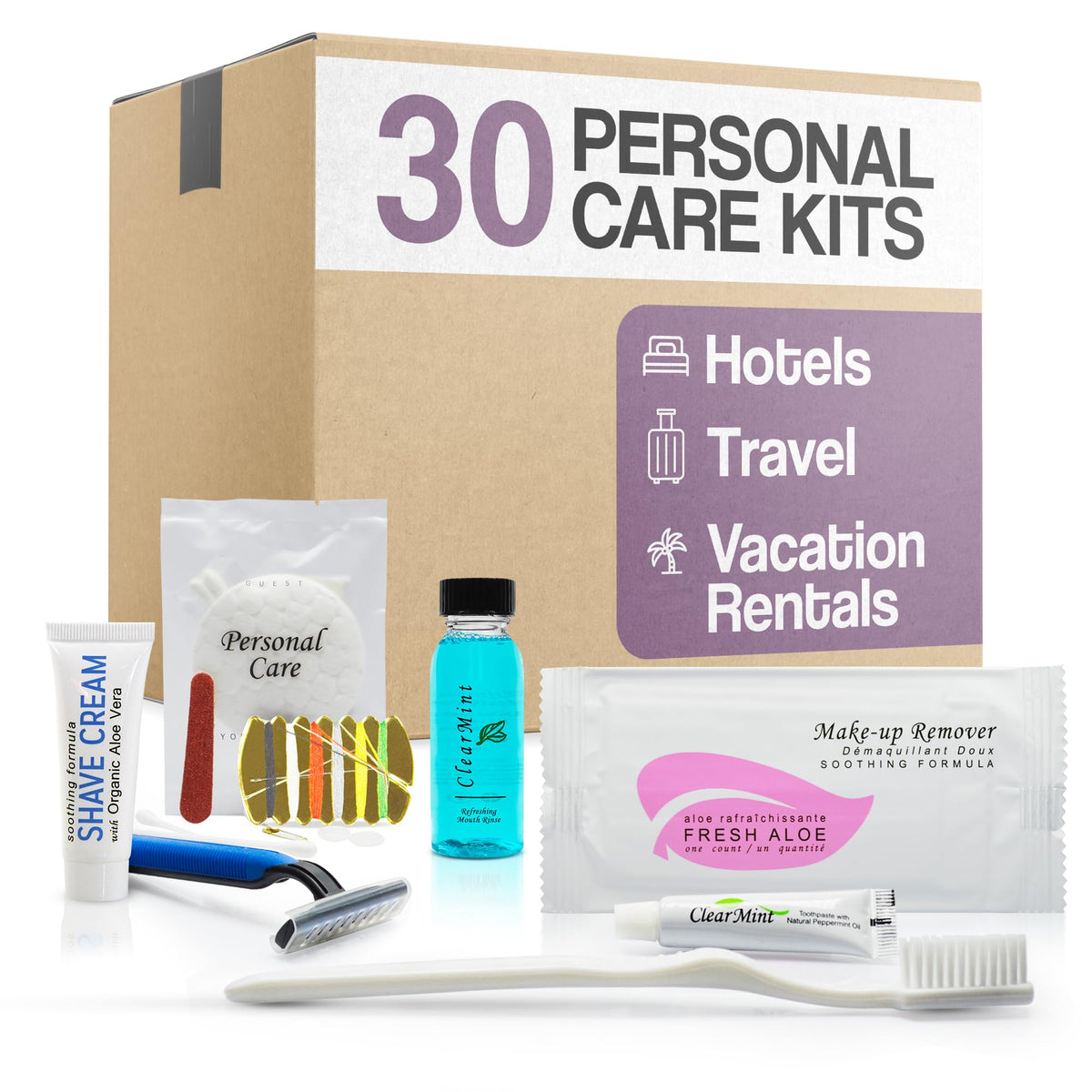 1 Shoppe Personal Care Travel Toiletries Kit 150 Piece - Diversified Hospitality Solutions Official Imagery - 2
