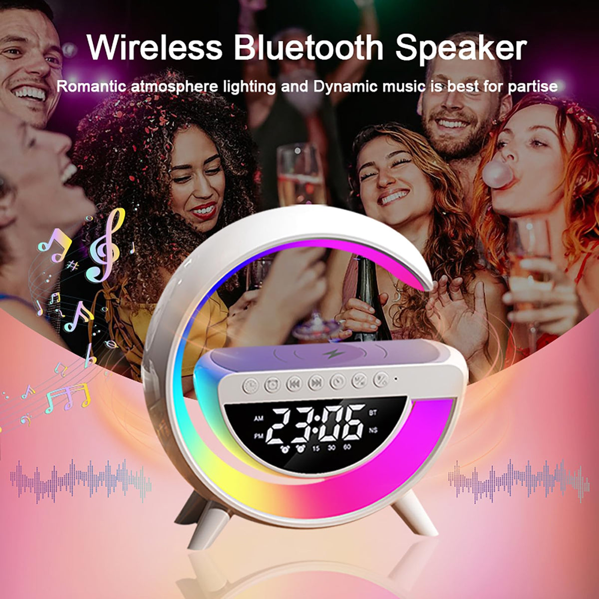 Smart Wireless Charging Table Lamp Multifunctional Bluetooth - ZFMF Official Imagery - 6
