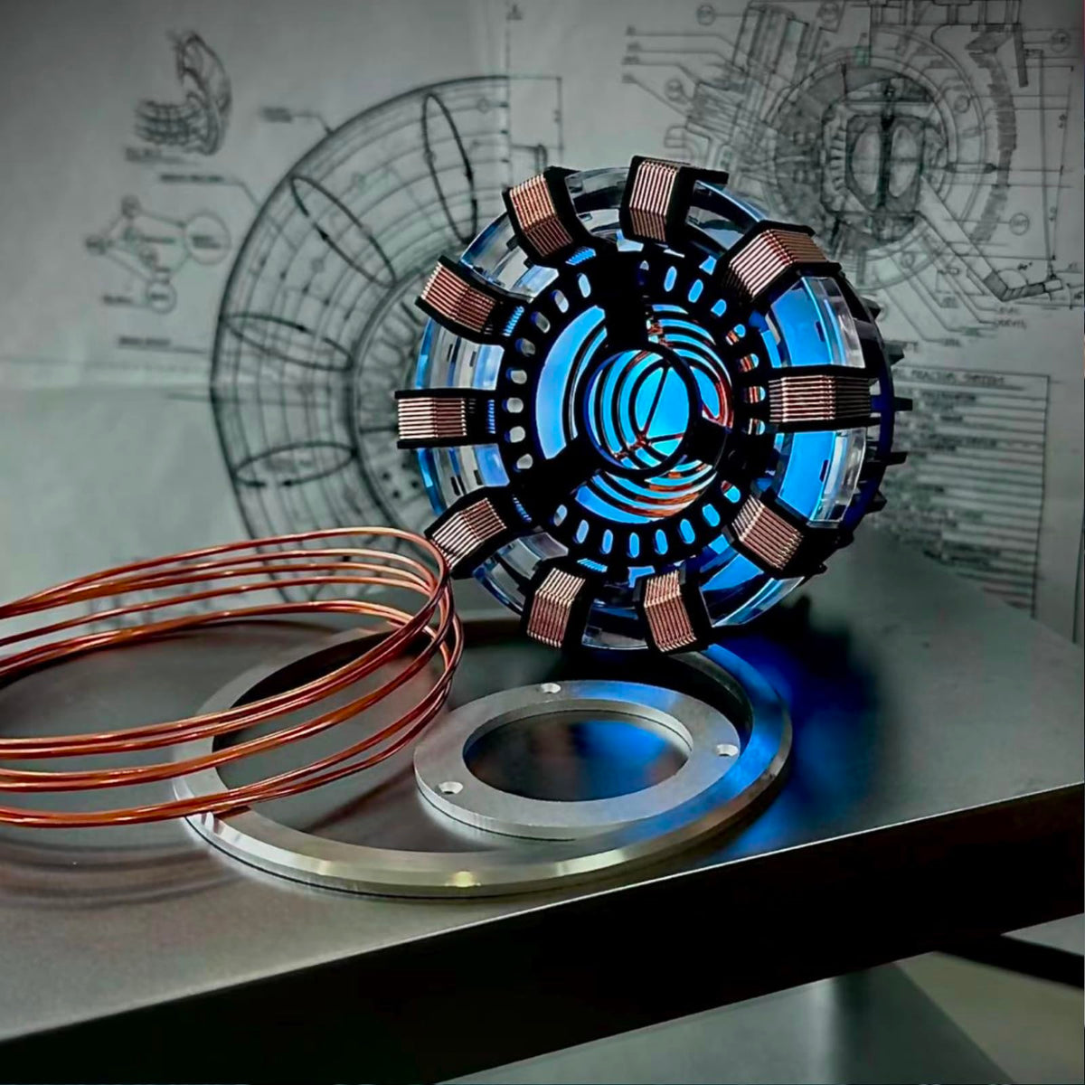 Moonacy Arc Reactor Night Light Rechargeable Superhero Lamp - Moonacy Official Imagery - 7