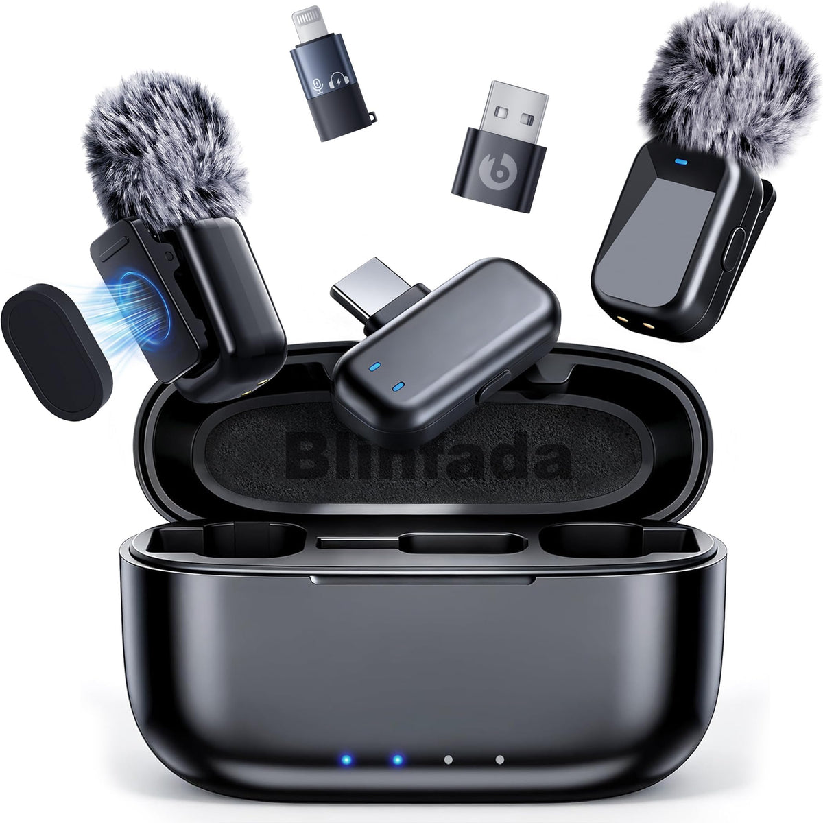 Mini Wireless Lavalier Microphone for iPhone Android Camera - Blinfada Official Imagery - 2