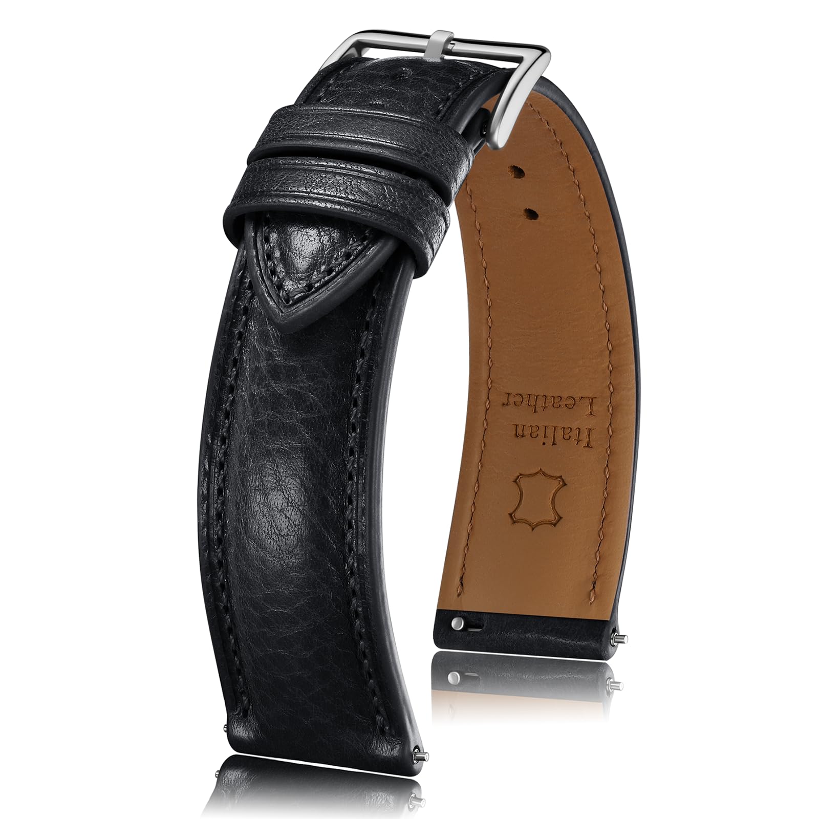 Getalia Italian leather Watch Band Tuscany Natural - Product Imagery