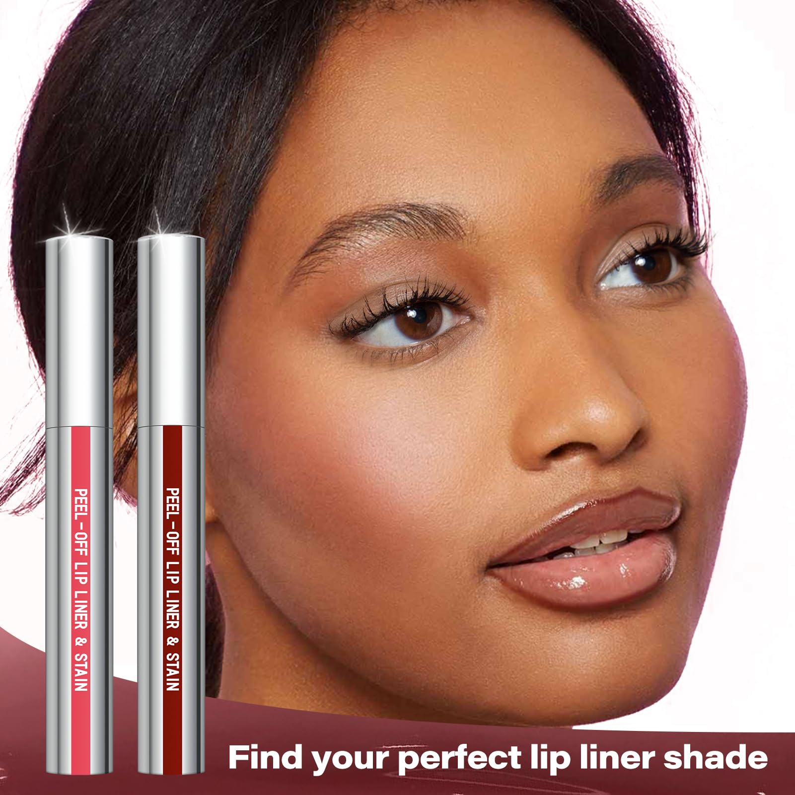 Cilrofelr Peel Off Lip Liner Stain, Long Wear Tattoo Lip Liner with Tw - View 8