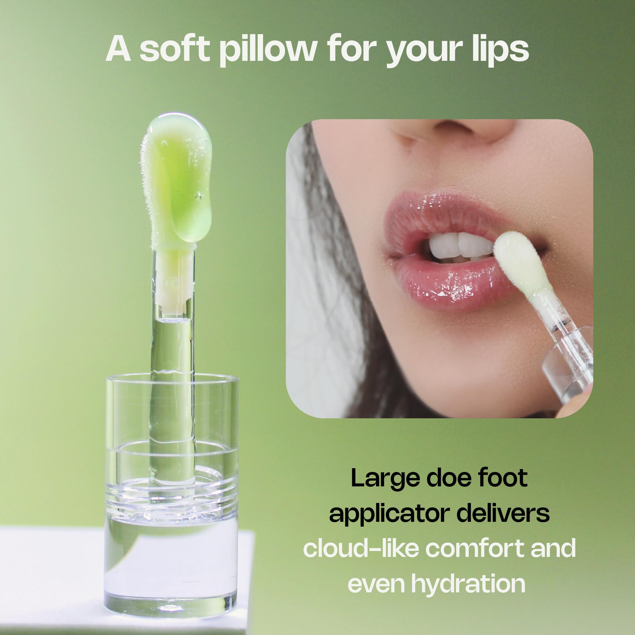 AHYUN Matcha Vanilla Glossy Lip Syrup - Fungal Acne Safe Non Sticky Barrier Ca - AHYUN Official Product View 4