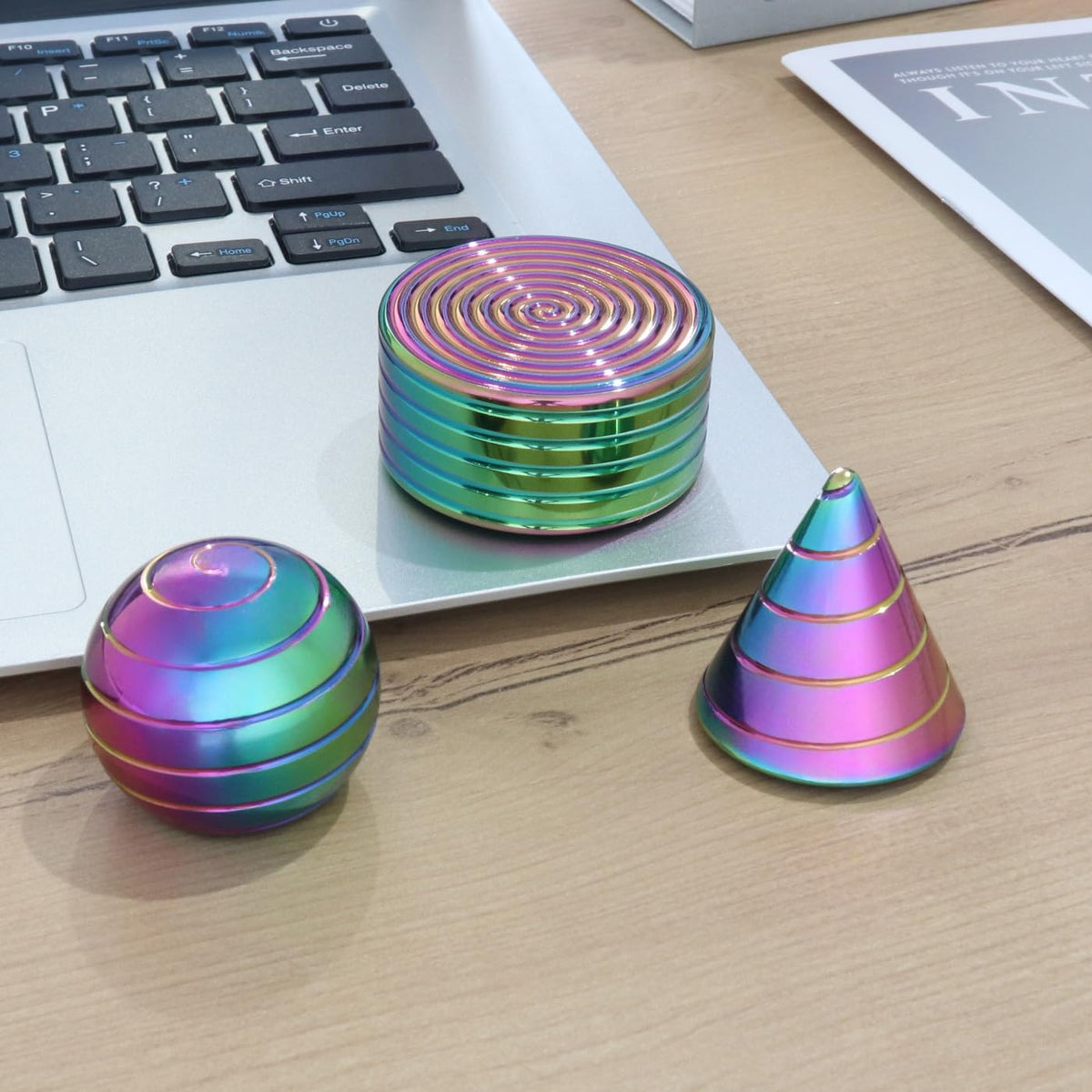 Kinetic Spinning Desk Toys Fidgets for Anxiety and Stress - KALMORA Official Imagery - 3