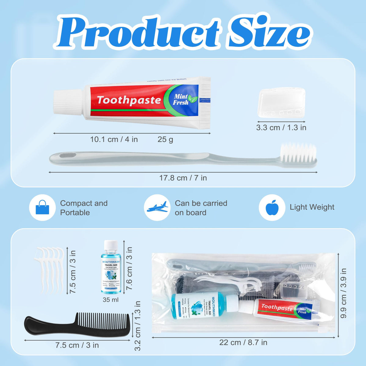 Travel Toothbrush Kit Bulk Individually Packaged - Lilingsty Official Imagery - 8