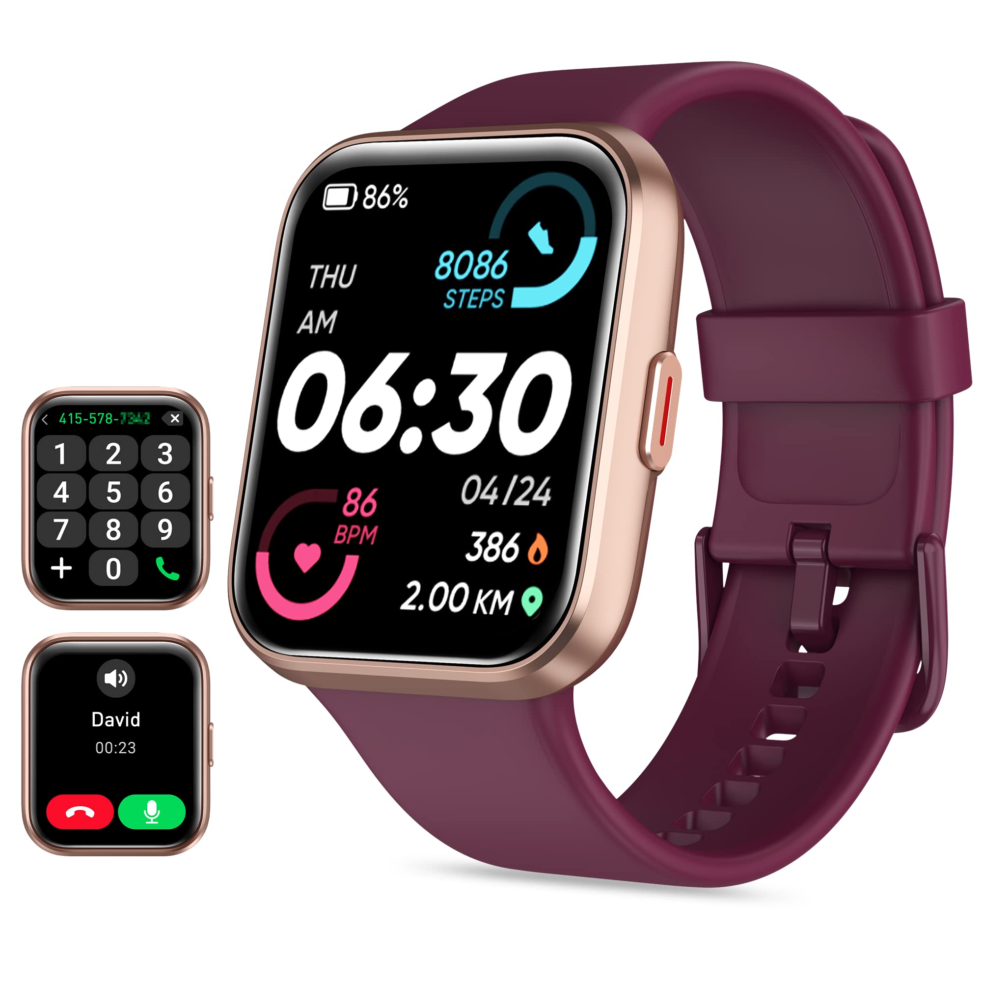 Tensky Smart Watch for Men/Women Android/iPhone/Samsung, Alexa Built-i - View 10