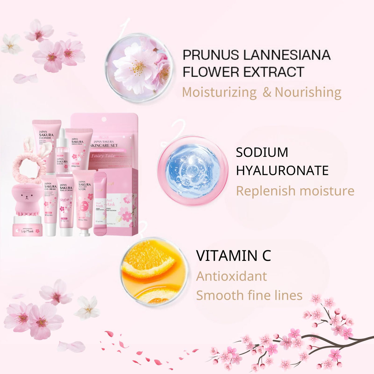 Japan Sakura Skin Care Set for Teen Girls - Evolvique Official Imagery - 5
