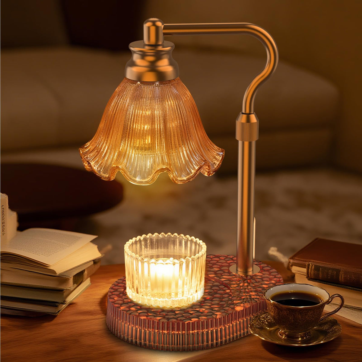 Flower Candle Warmer Lamp with Timer 4 Level Dimmer - WYghyronic Official Imagery - 8