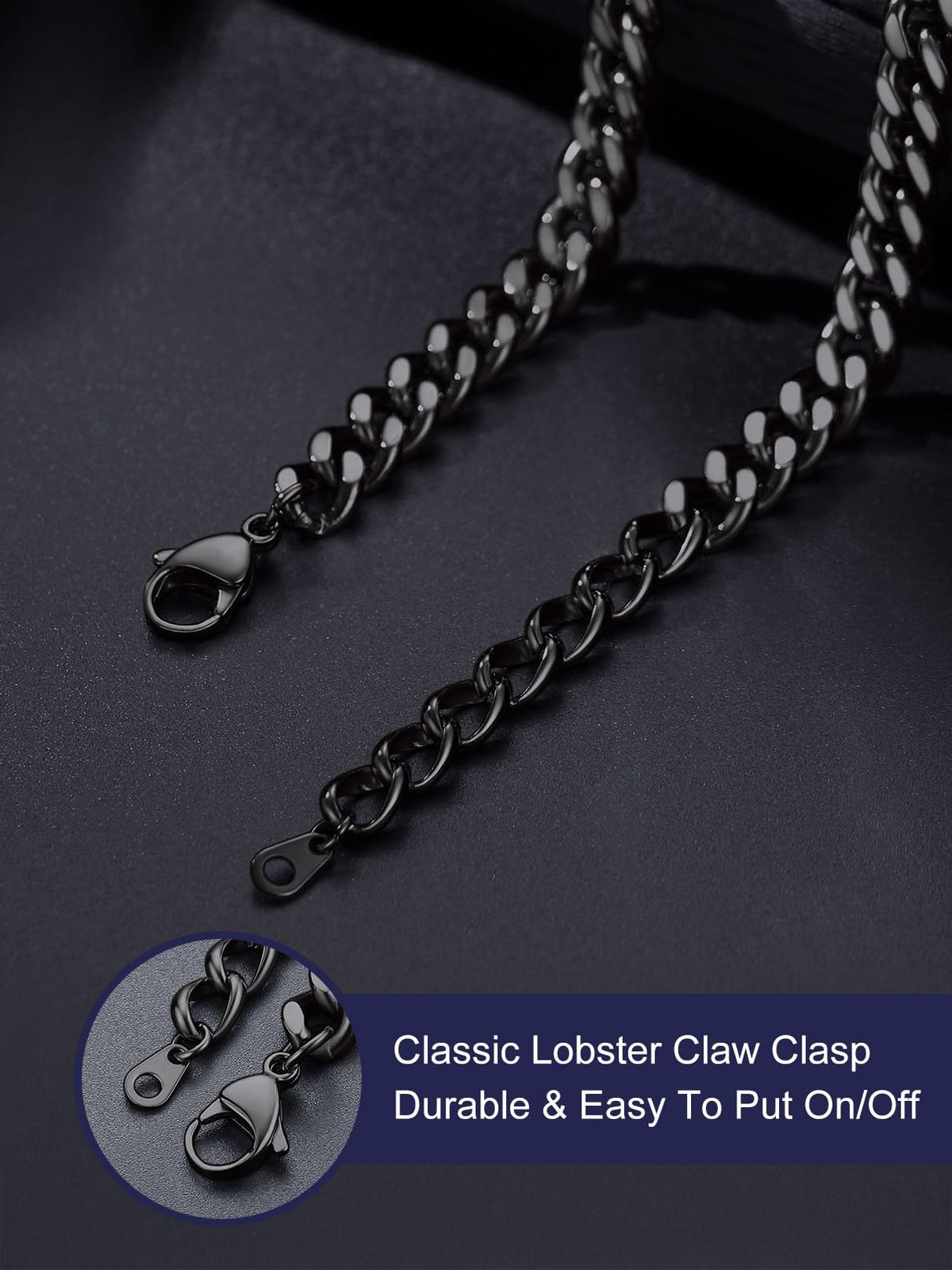 Bandmax Stainless Steel Barbed Wire Cuban Chain Necklace for - Bandmax Official Imagery - 4