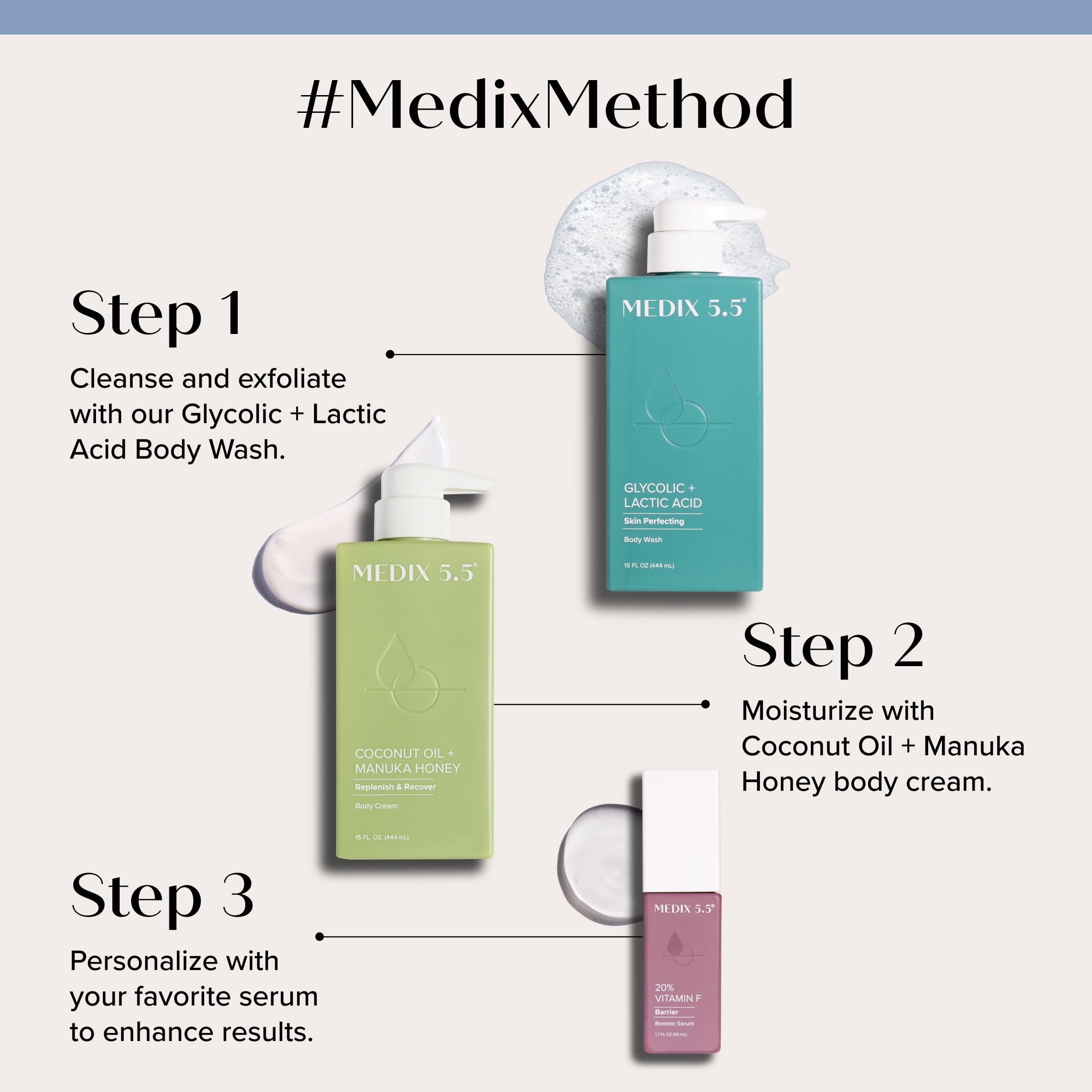 Medix 5.5 Men & Women Coconut Body Lotion + Manuka Honey Cream | Natural Coconut Oil Lotion | Moisturizer Cream Body Butter Skin Care Balm | Stretch Marks, Cellulite, & Dry Skin |15 Fl Oz - Medix 5.5 Official Product View 7