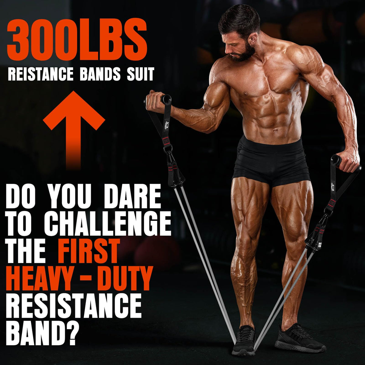 Heavy Resistance Bands for Working Out 300LBS Exercise Bands - COOBONS FITNESS Official Imagery - 6
