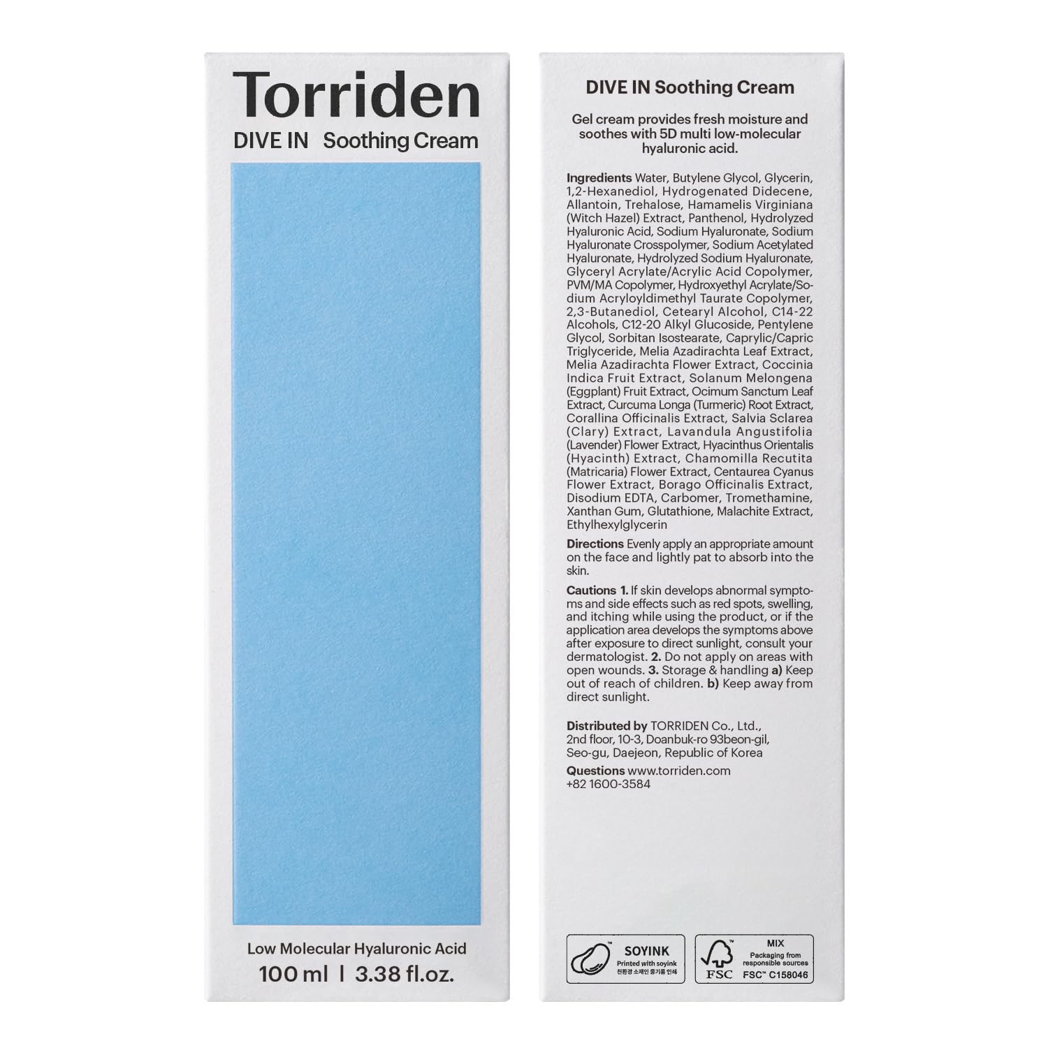 Torriden DIVE IN Hyaluronic Acid Soothing Cream Tube Type - Revitalizing Facial - Torriden Official Product View 10