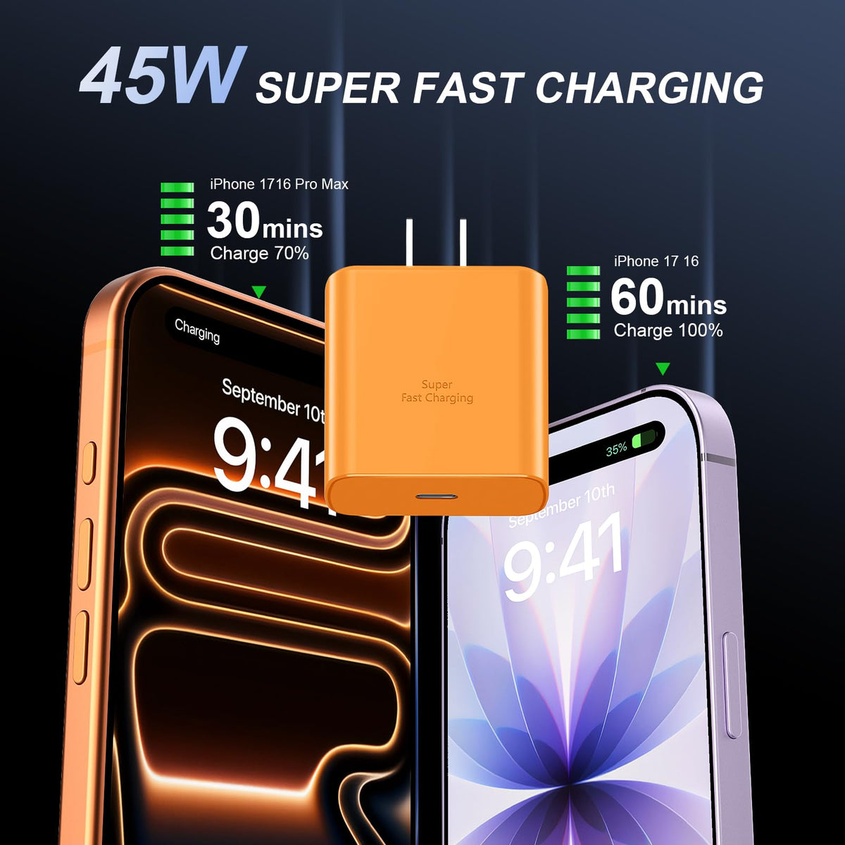 iPhone 18 17 Pro Max Charger Fast Charging 45W USBC iPhone - Duloch Official Imagery - 3