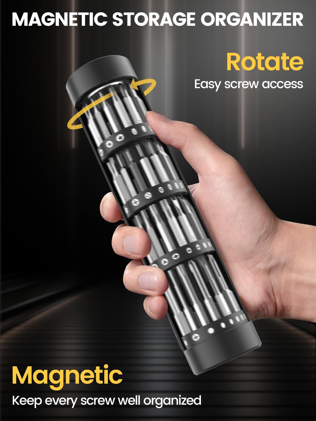 Mini Electric Screwdriver Set 60 Precision Bits 4 Torque - Sowkos Official Imagery - 6