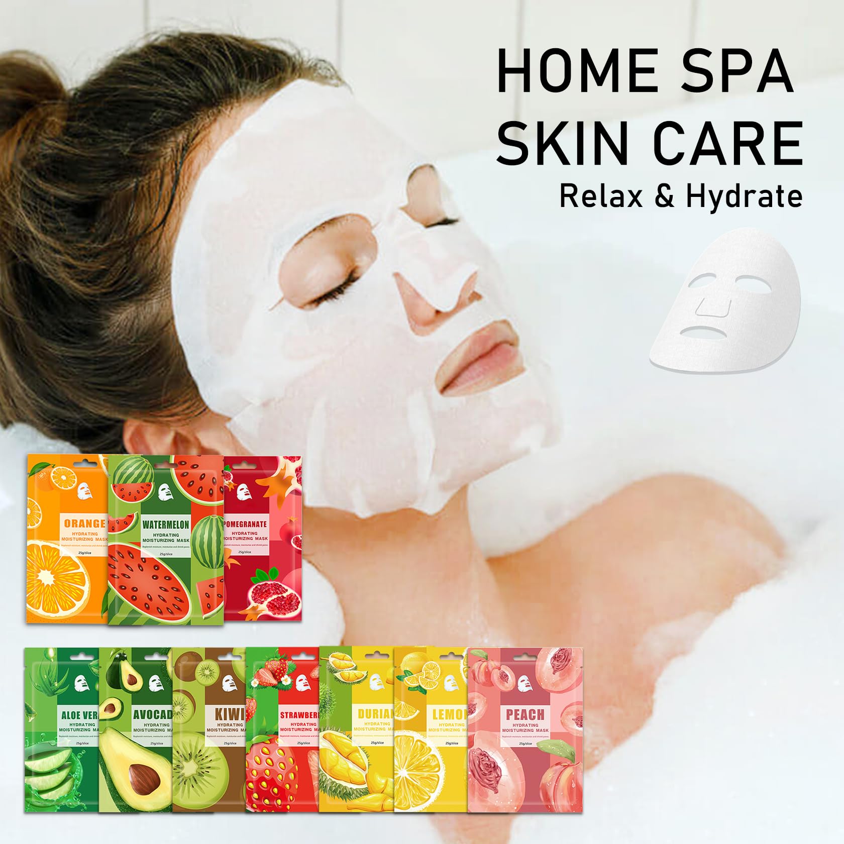 Face Masks Skincare,Hydrating Sheet Masks,Collagen Night - LXTTDABEN