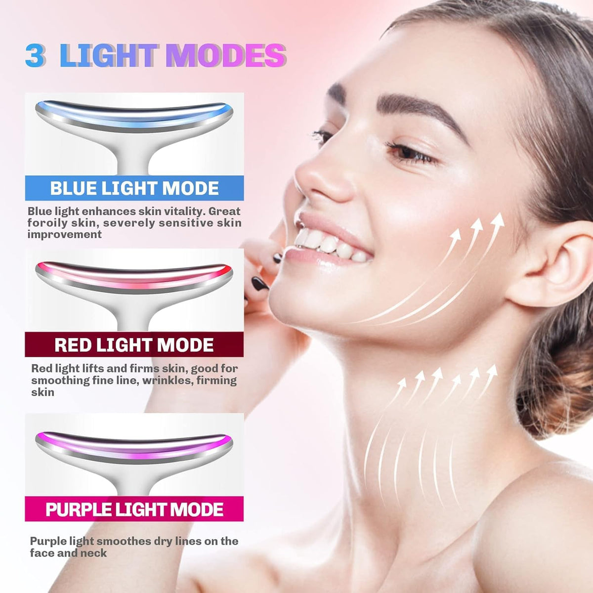 Portable Face Massager with 3 Light Modes Red for Lifting - ZMARJ ARTLOGO Official Imagery - 4