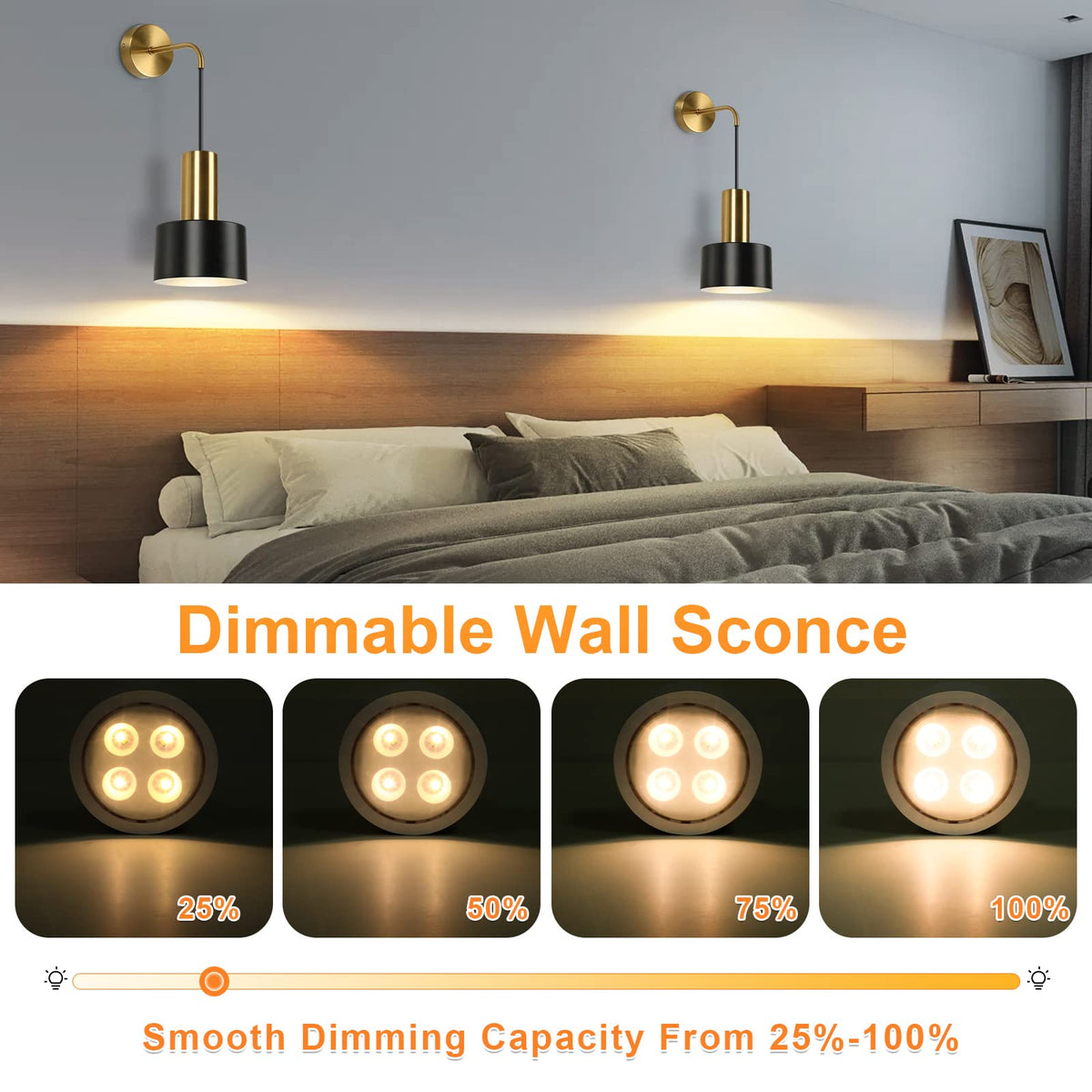 VerRon Battery Operated Wall Sconces Set of 2 with Remote - VerRon Official Imagery - 6
