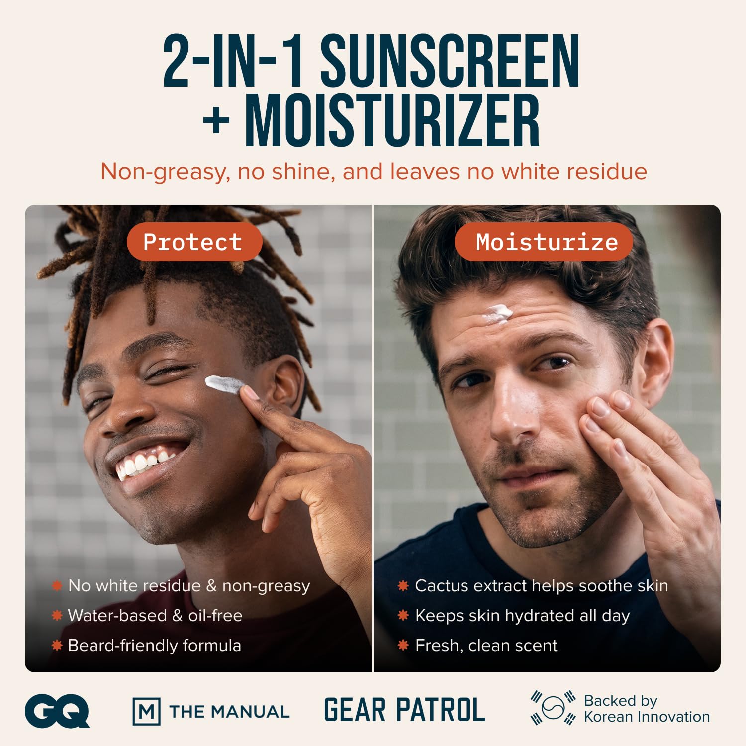 Cardon Men's SPF 30 Korean Sunscreen for Face, Facial Moisturizer With - Cardon Official Product View 3