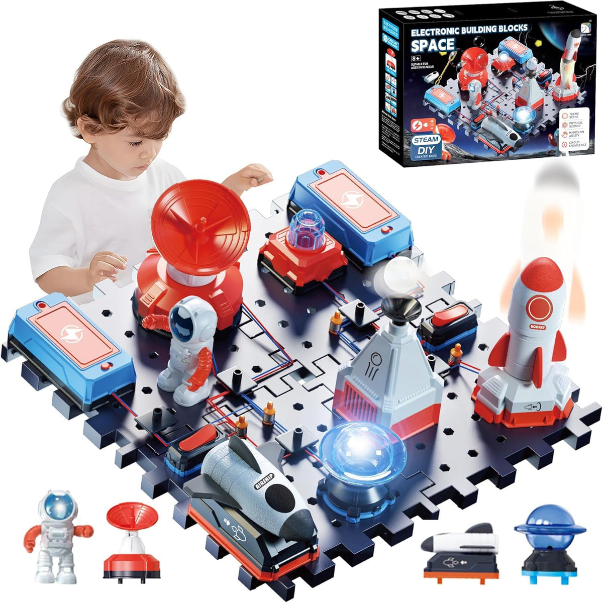 STEM Circuit Kit for Kids Ages 6 35 PCS Electronics Set with - AUQBYRD Official Imagery - 1