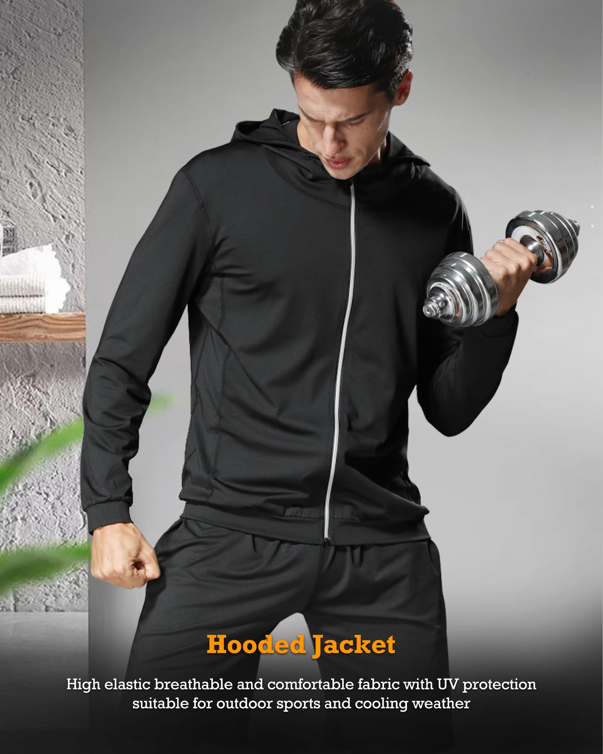 5PCS Gym Clothes for Men Workout Sets Compression Shirt - BOOMCOOL Official Imagery - 4