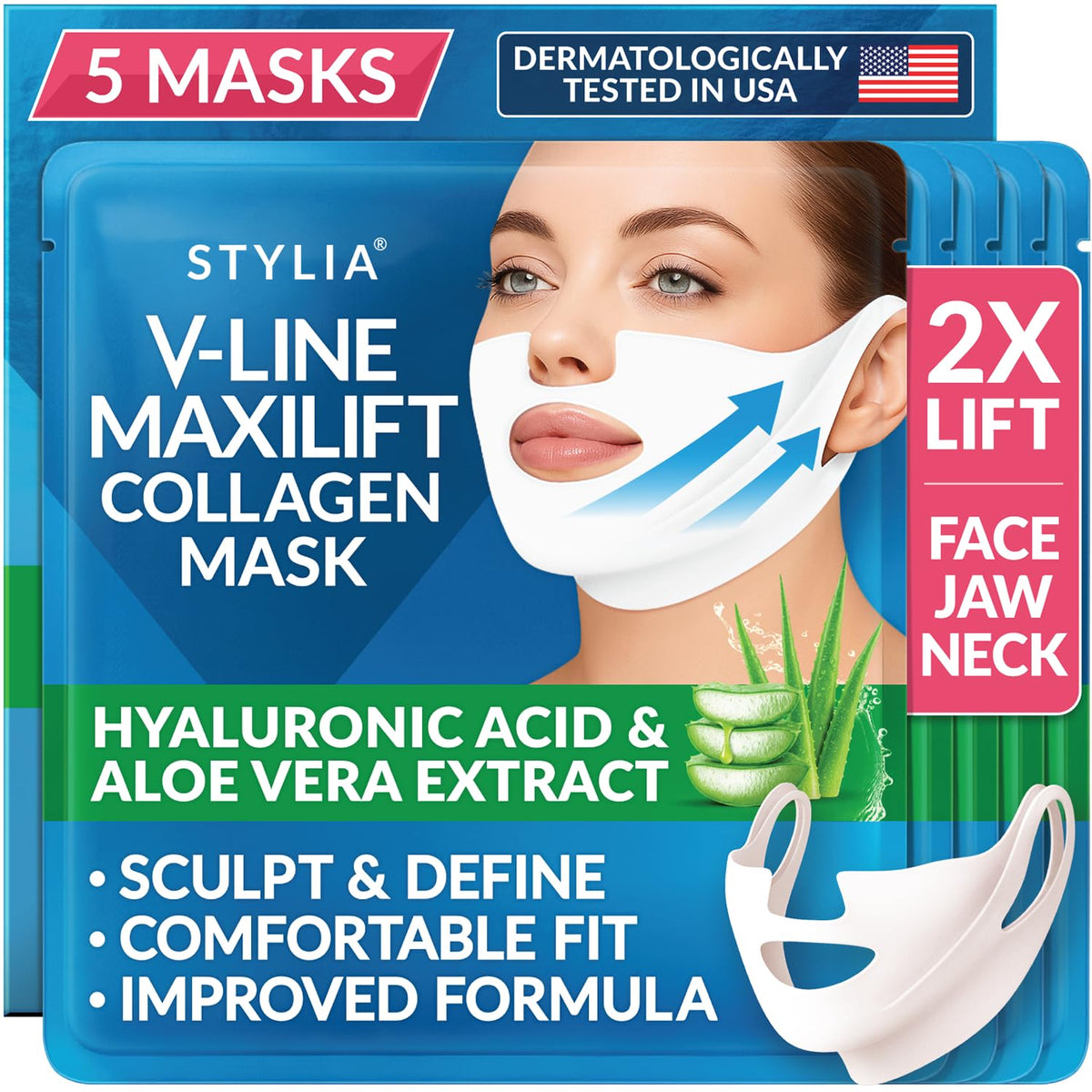 Stylia MaxiLift V Line Lifting Collagen Face Mask - Stylia Official Imagery - 2