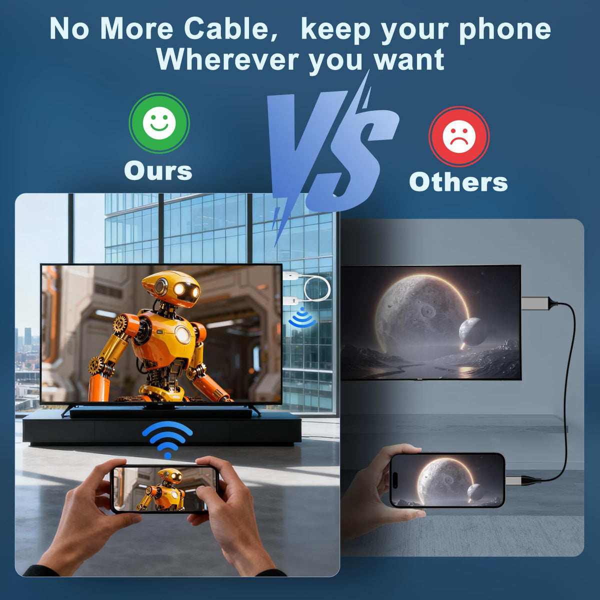 Wireless HDMI Display Adapter Plug and Play Screen Mirroring - INVERSE NET Official Imagery - 3