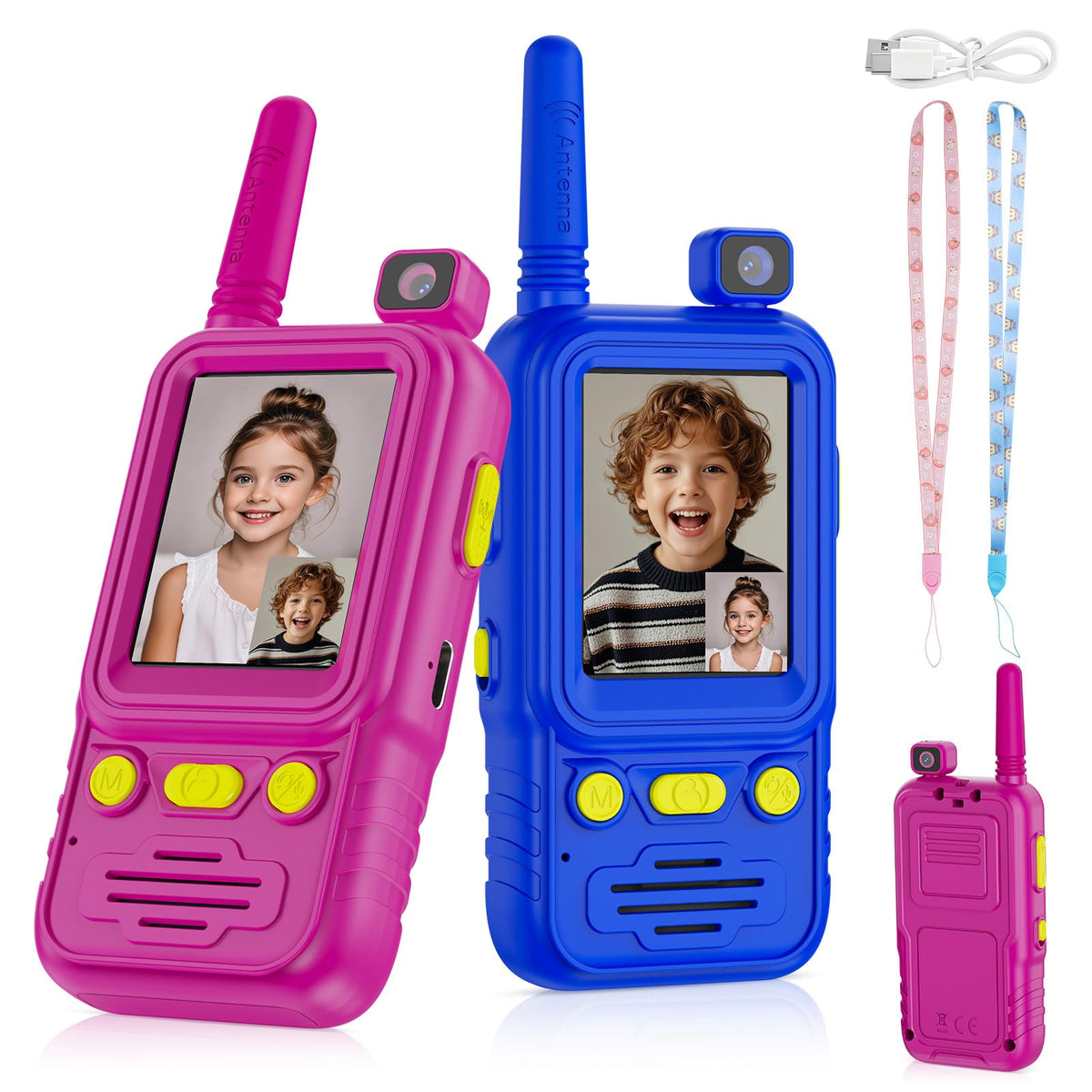 Video Walkie Talkies for Kids 3 8 Rechargeable Walkie - Grasili Official Imagery - 1