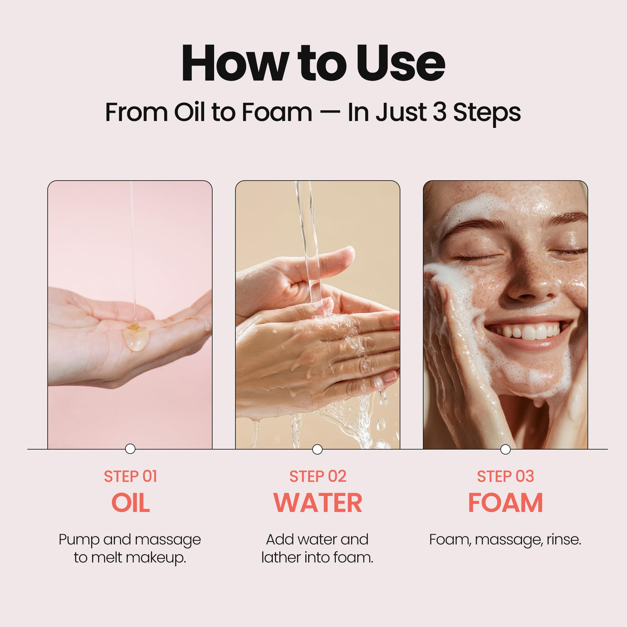 MAXCLINIC K Beauty Rose Vitamin Oil To Foam - Makeup Face Wash Cleanse - View 4