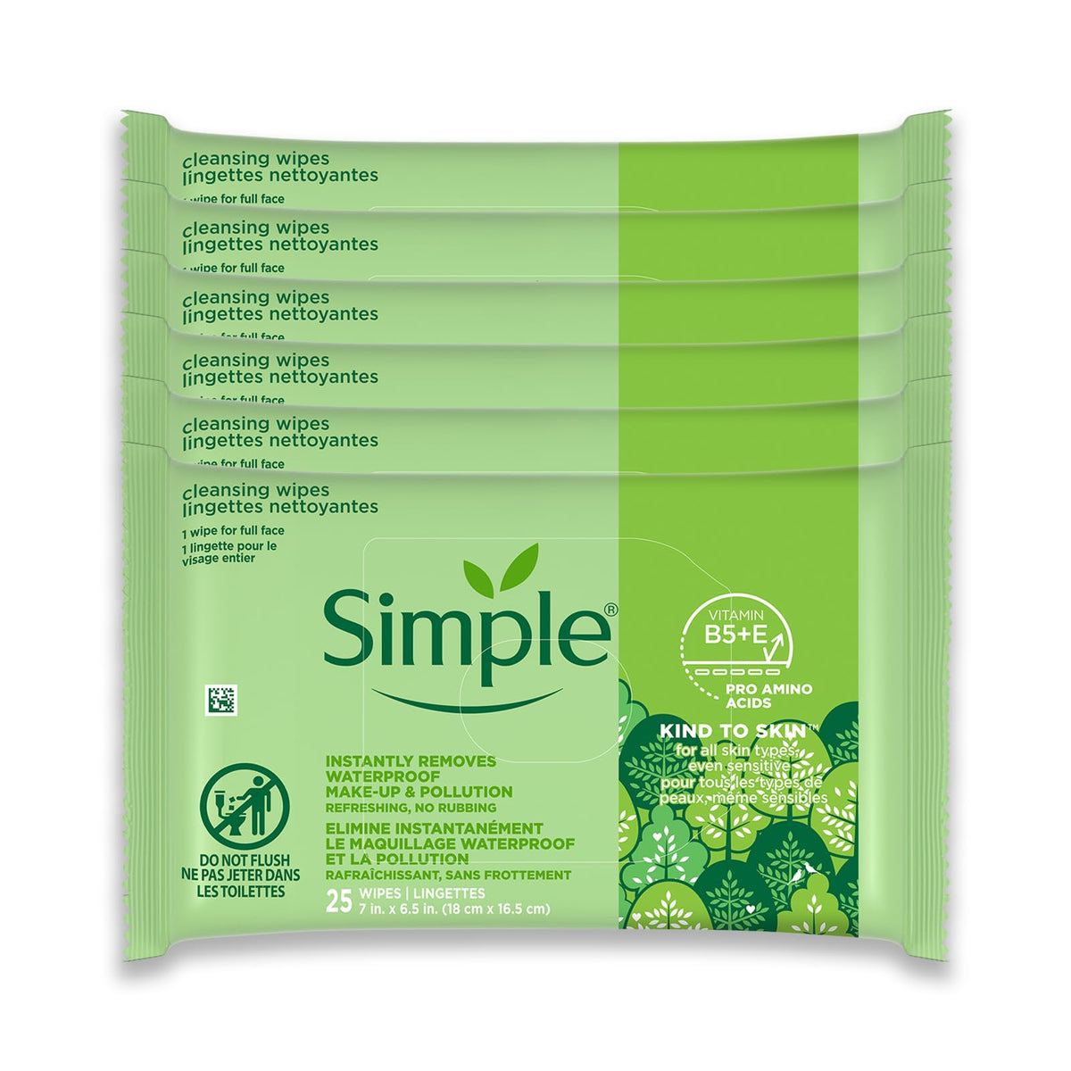 Simple Kind to Skin Facial Wipes for Women Gentle Cleansing - Simple Official Imagery - 1