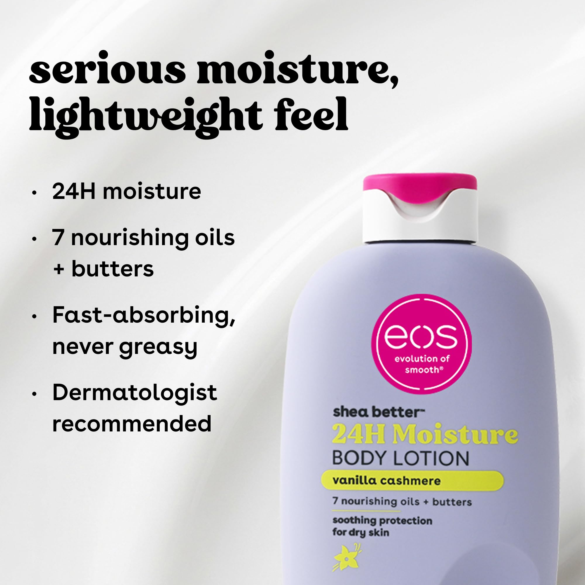 eos Shea Better Body Lotion- Vanilla Cashmere, 24-Hour Moistur... - eos Official Product View 6