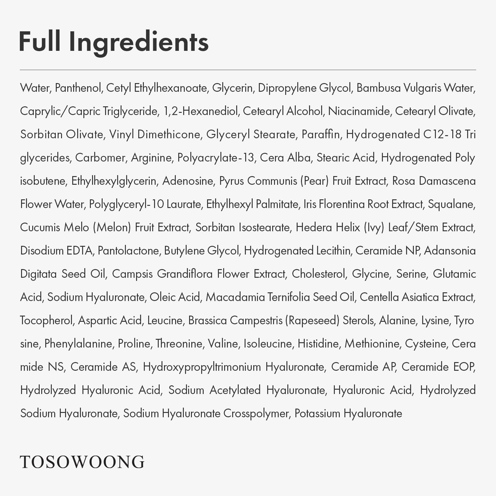 TOSOWOONG Panthenol 20 Barrier Cream for Soothing Hydrating - TOSOWOONG Official Product Imagery - 8