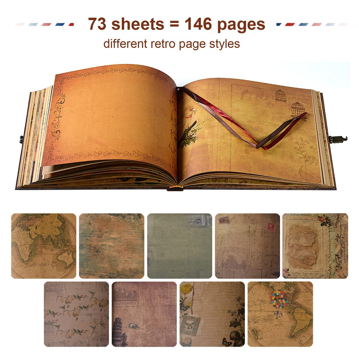 Our Adventure Book Scrapbook Photo Album Retro Style - JIMBON Official Imagery - 4