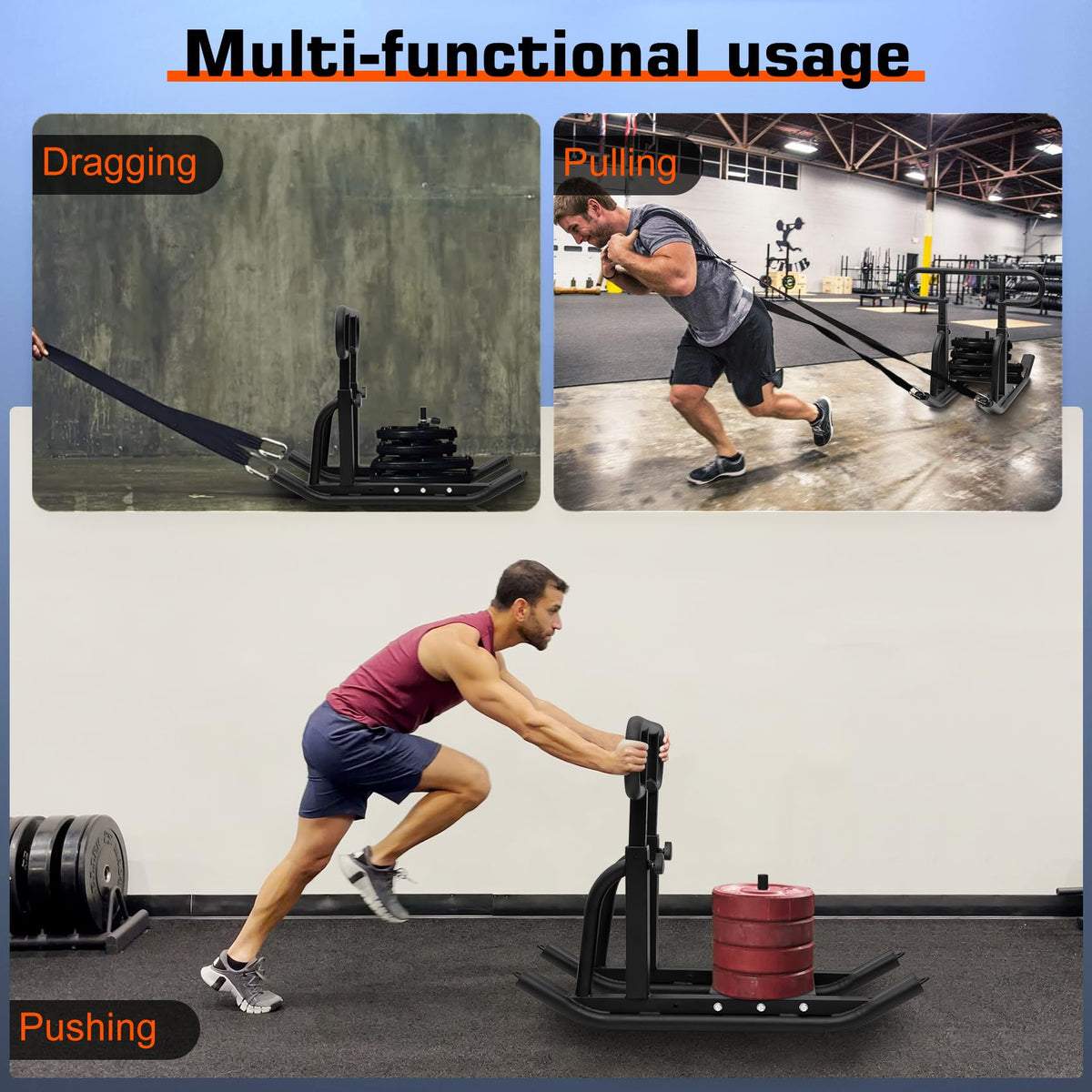 Weight Sled Fitness Sled Fitness Strength Training Sled - Pulaim Official Imagery - 7