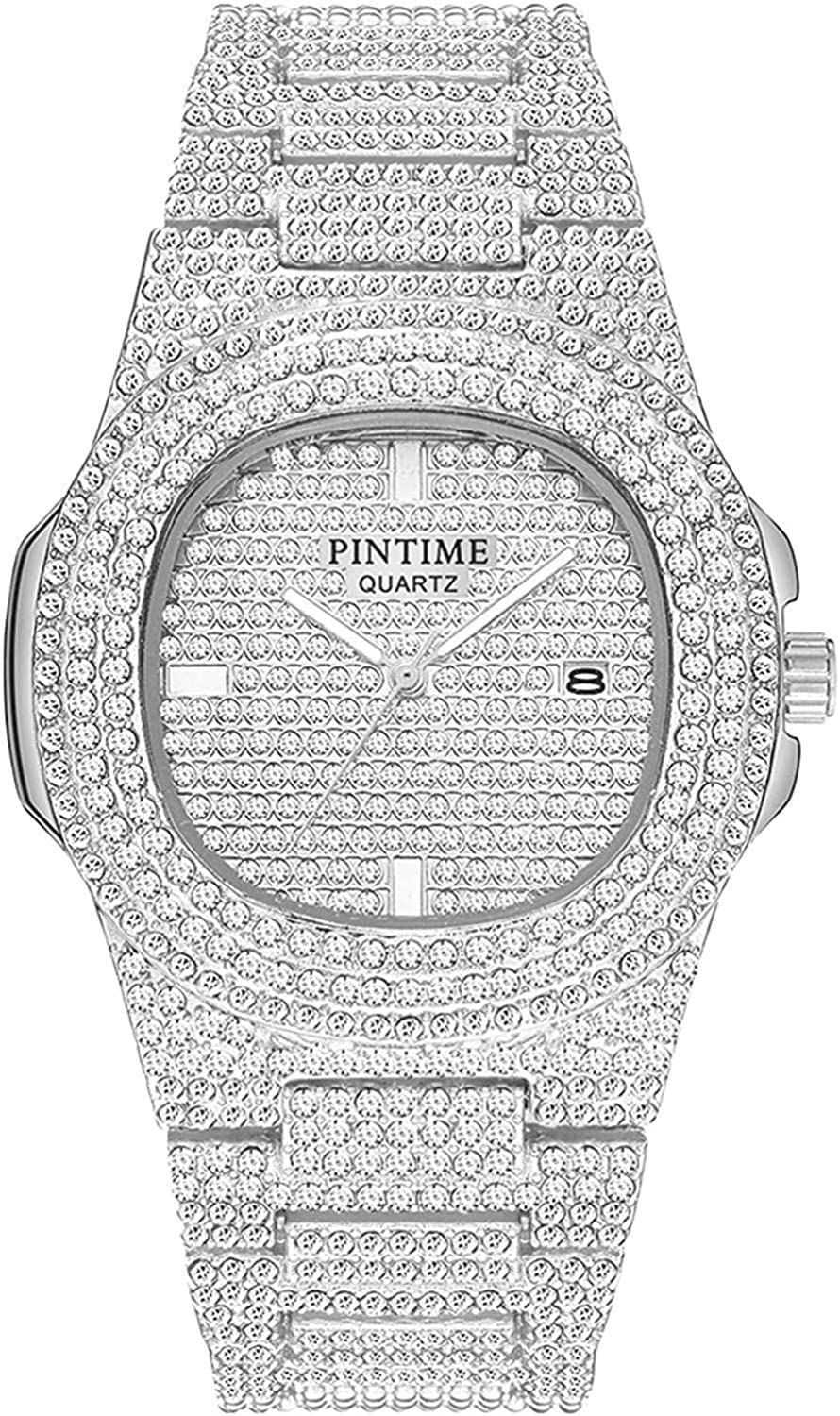 Gosasa Luxury Unisex Watches Crystal Diamond Stainless Steel - Product Imagery