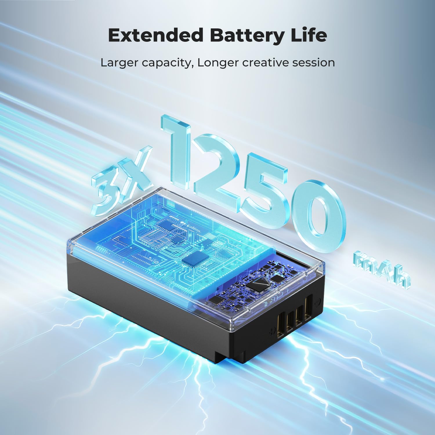 K&F CONCEPT LP-E17 battery 3-pack with 3-slot LCD charger for camera power supply, shown with batteries and charger in view.