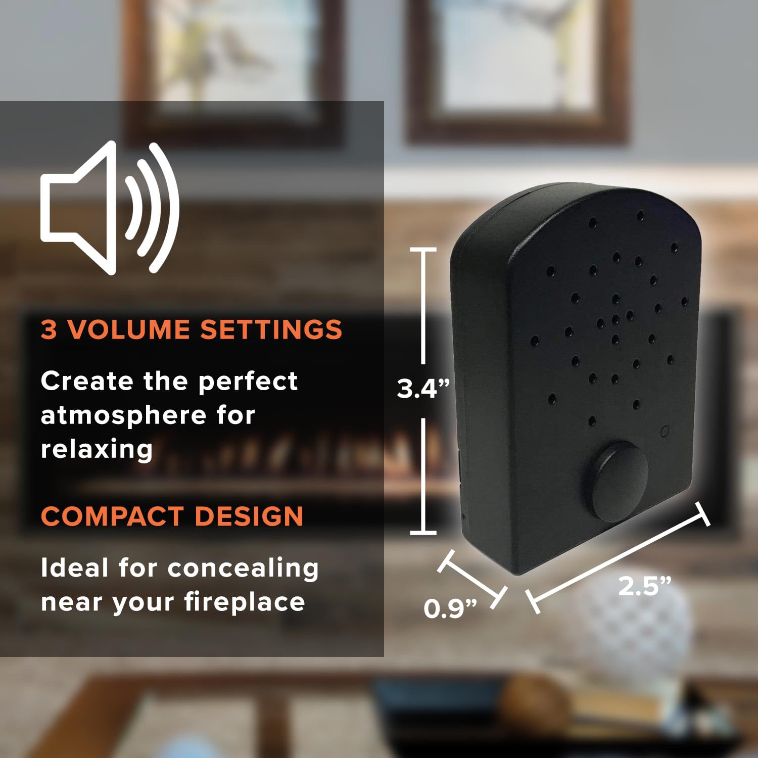 Comfort Smart Fire Crackler Sound System - CS-FC by Comfort Smart - Angle View 2