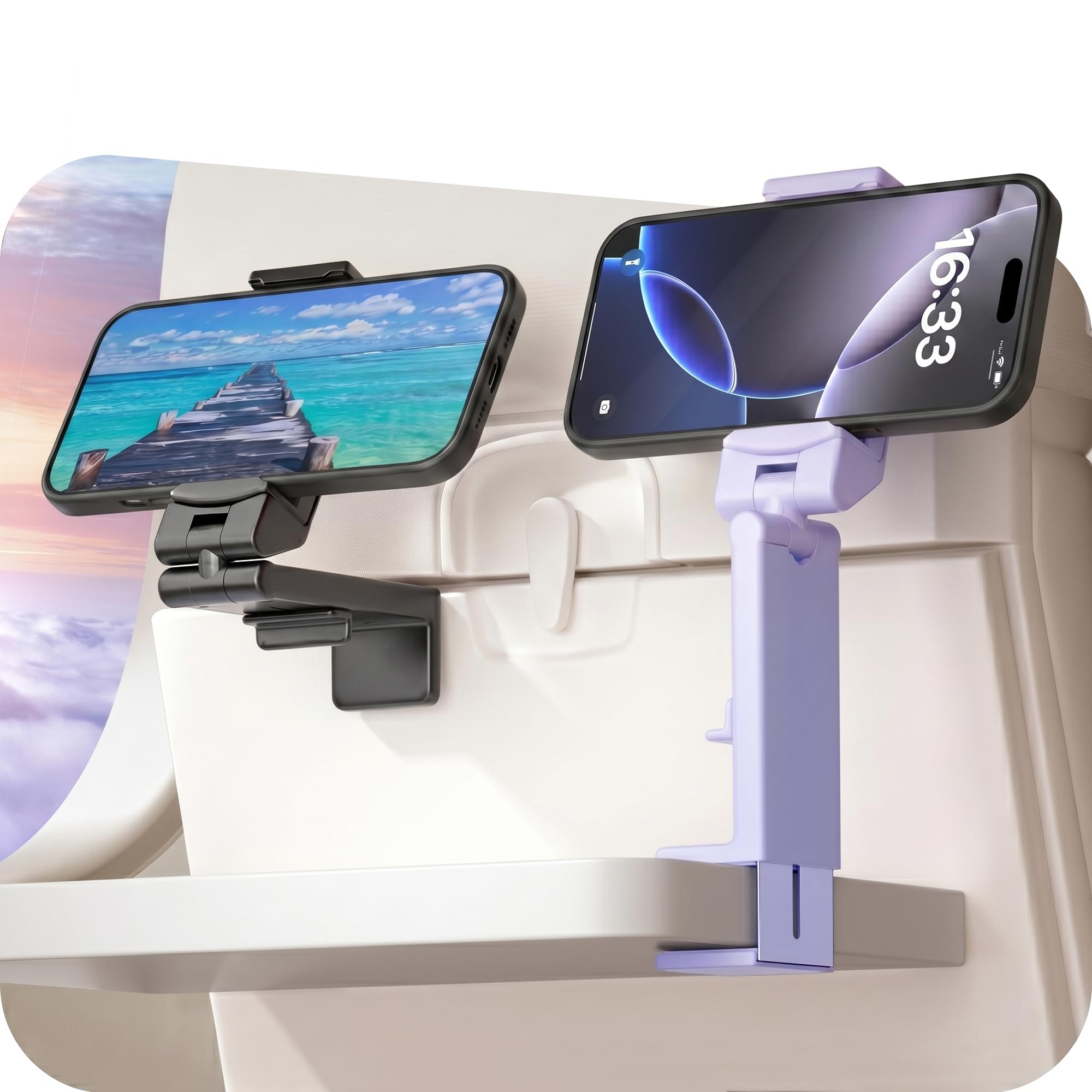 Perilogics Universal Airplane Phone Holder Mount, Plane Travel Es by Perilogics - Angle View 10