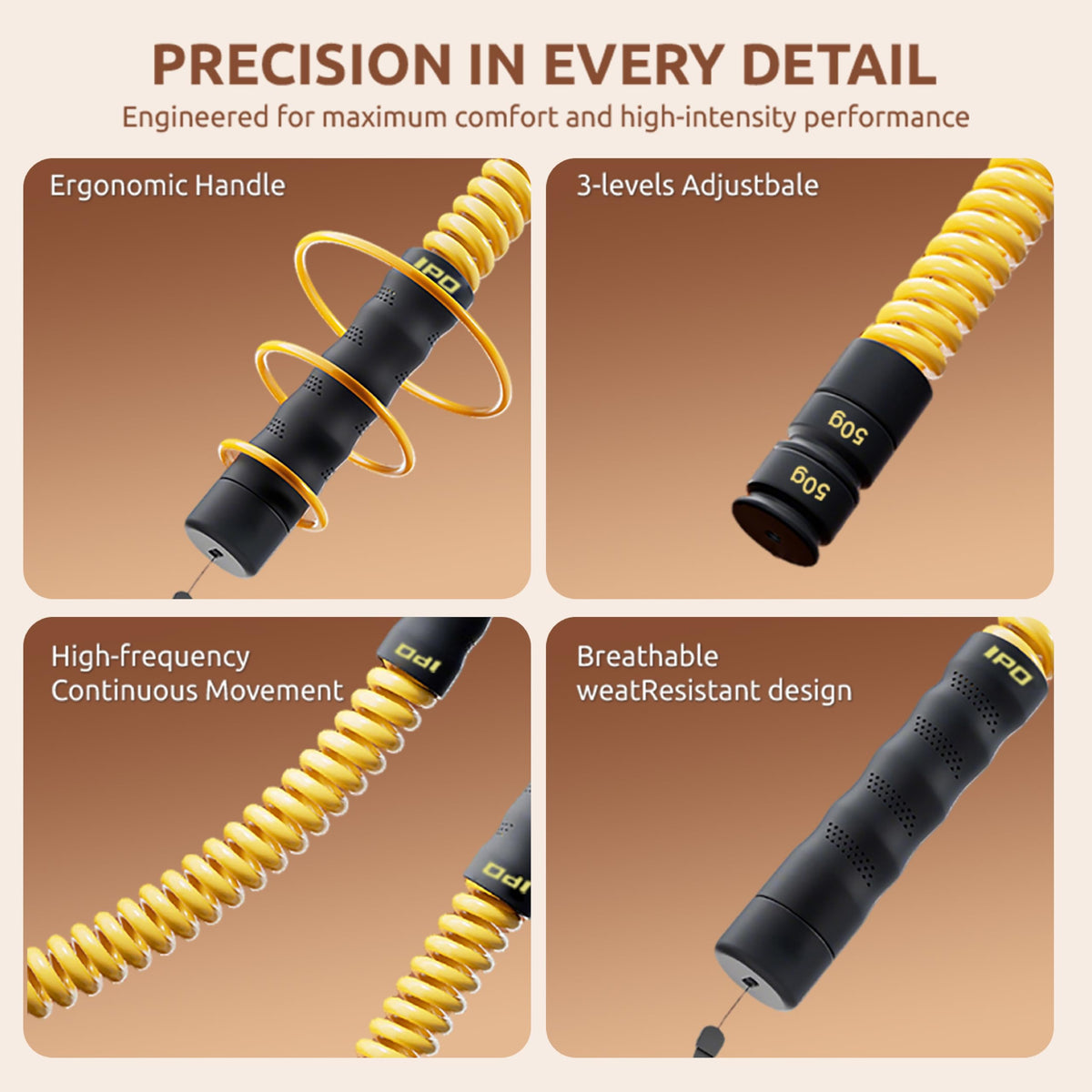 IPO 2026 Upgrade Weighted Ropeless Battle Ropes Heavy Duty - IPO Official Imagery - 6