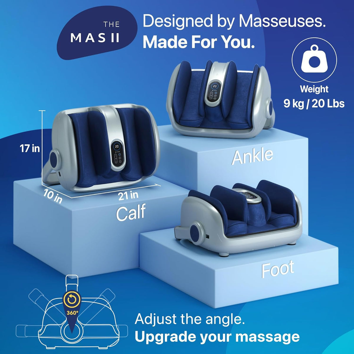MIKO Shiatsu Foot Leg and Calf Massager with Heat - MIKO Official Imagery - 6