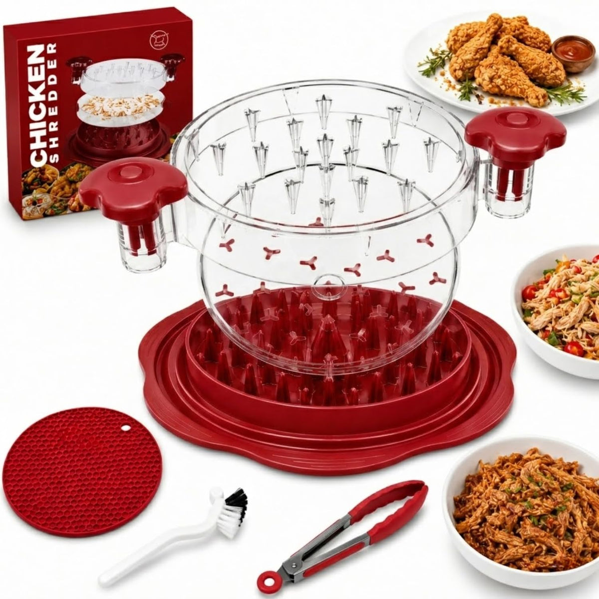 Premium Large Chicken Shredder Tool with Suction Base 2026 - Silksway Gallery Official Imagery - 1