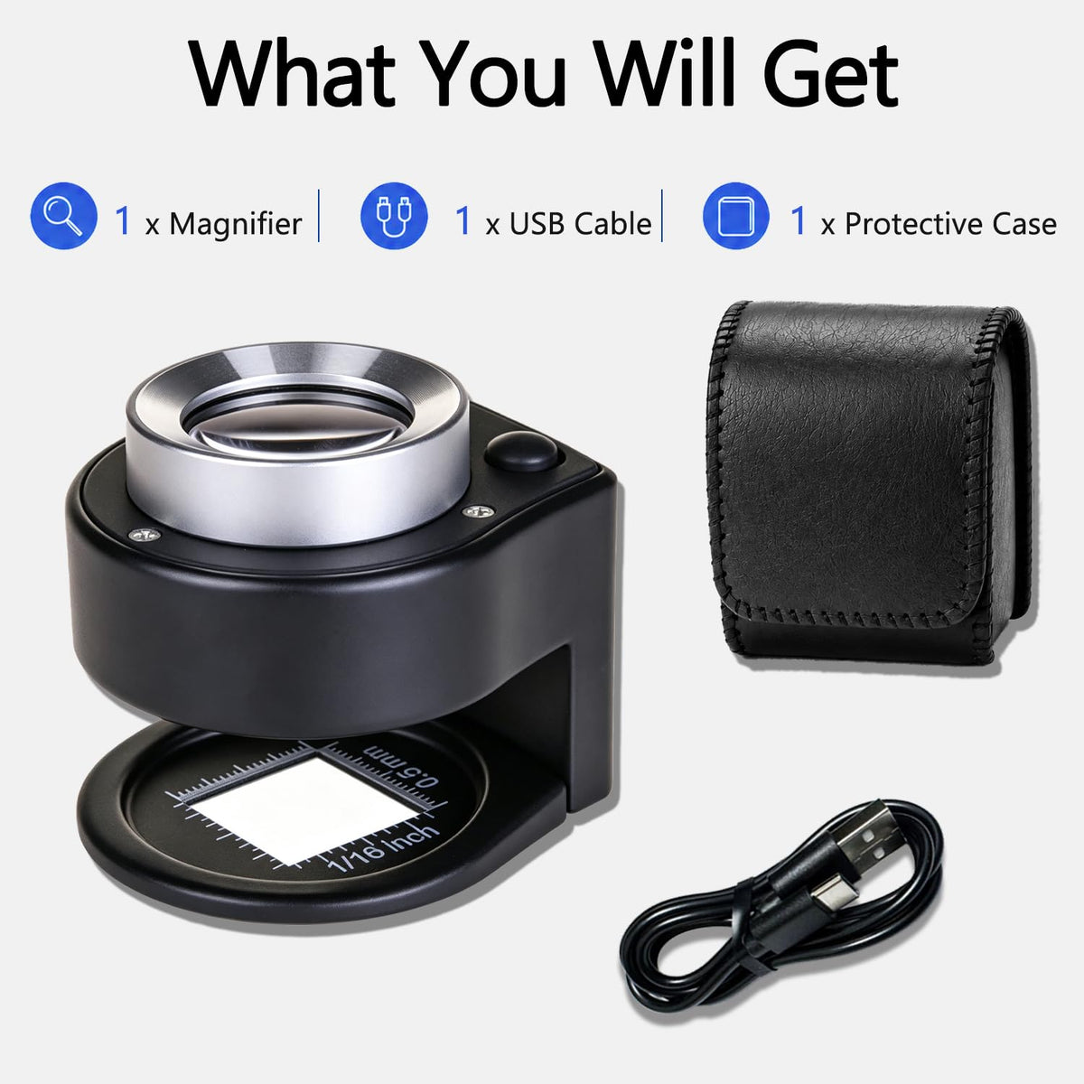 30X Rechargeable Desktop Jewelers Loupe with LED UV Light - Thingogear Official Imagery - 8